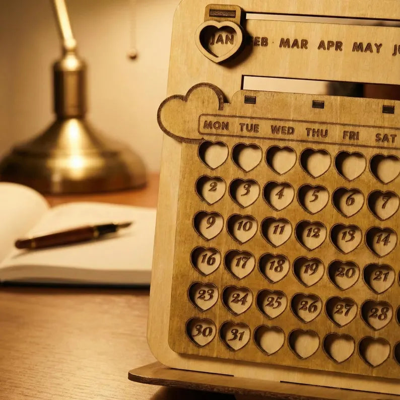 Personalizovani drveni ram sa večitim kalendarom