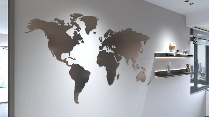 Mapa sveta – Zidna Dekoracija od Drveta