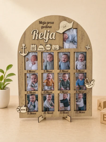 Personalizovani ram-Moja prva godina Pirat